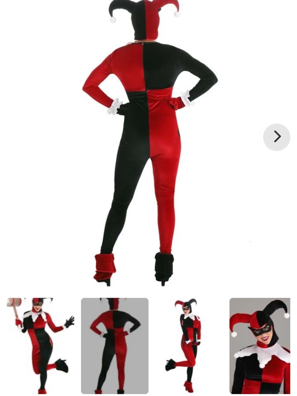 Deluxe Women's Harley Quinn Costume - Picture 5 of 6